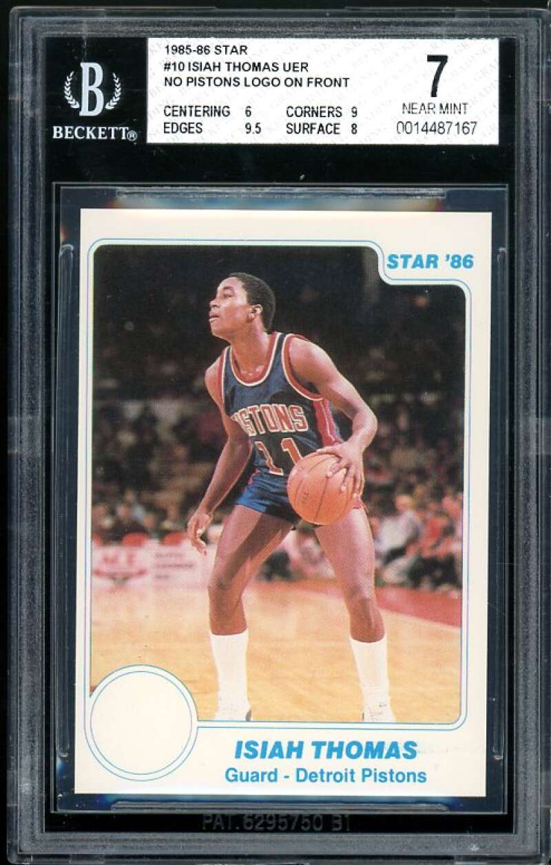 Isiah Thomas Card 1985-86 Star #10 BGS 7 (6 9 9.5 8) Image 1