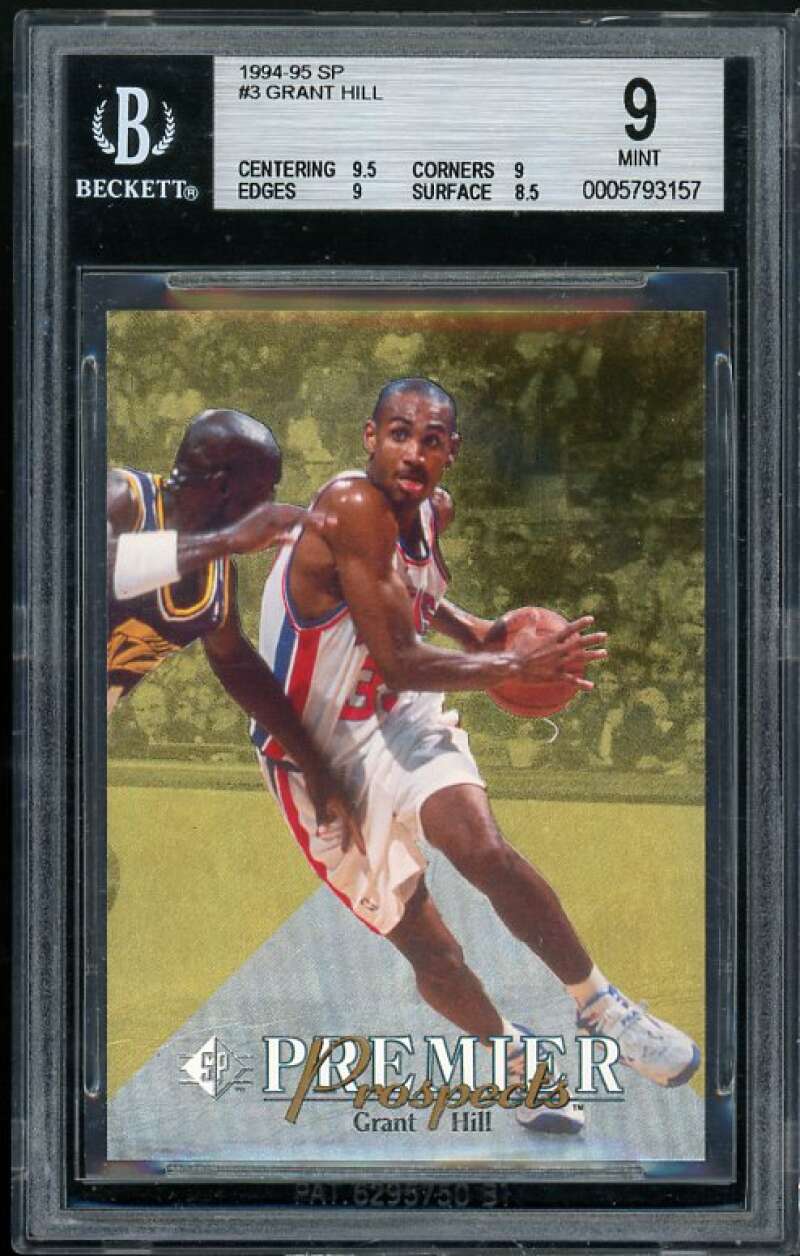 Grant Hill Rookie Card 1994-95 SP #4 BGS 9 (9.5 9 9 8.5) Image 1