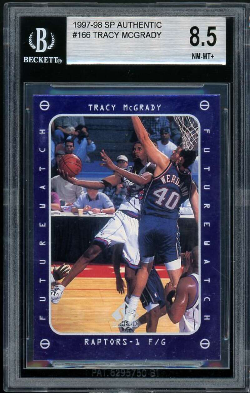 Tracy McGrady Rookie Card 1997-98 SP Authentic #166 BGS 8.5 (9 8 8.5 9.5) Image 1