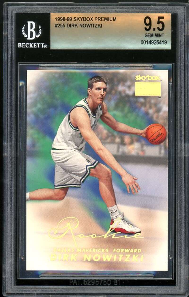 Dirk Nowitzki Rookie Card 1998-99 Skybox #255 BGS 9.5 Image 1