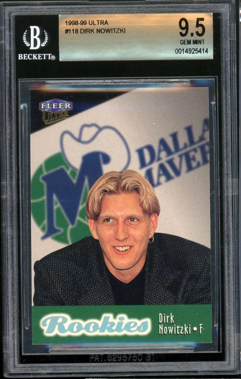 Dirk Nowitzki Rookie Card 1998-99 Ultra #118 BGS 9.5 Image 1