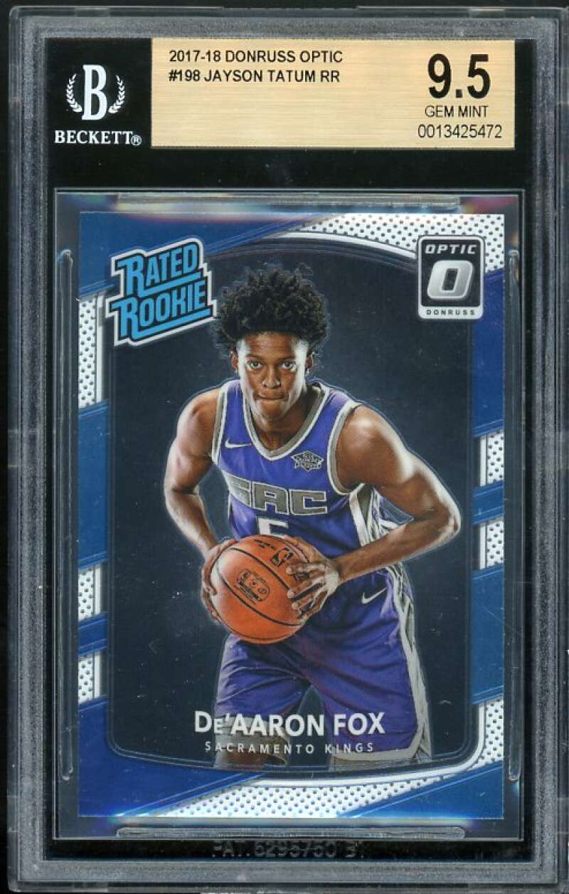 De'Aaron Fox Rookie Card 2017-18 Donruss Optic #198 BGS 9.5 Image 1