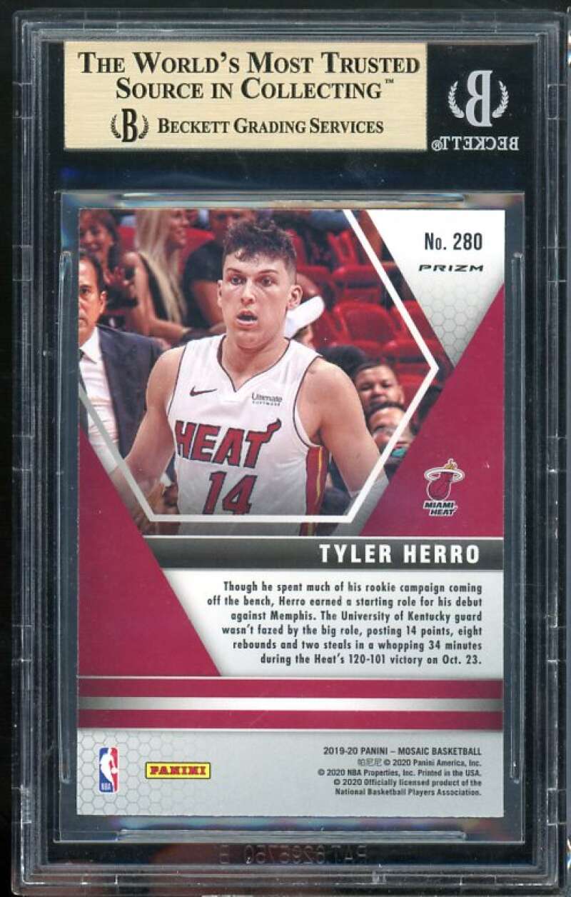 Tyler Herro Signed 2019-20 Panini Mosaic #280 RC (PSA)