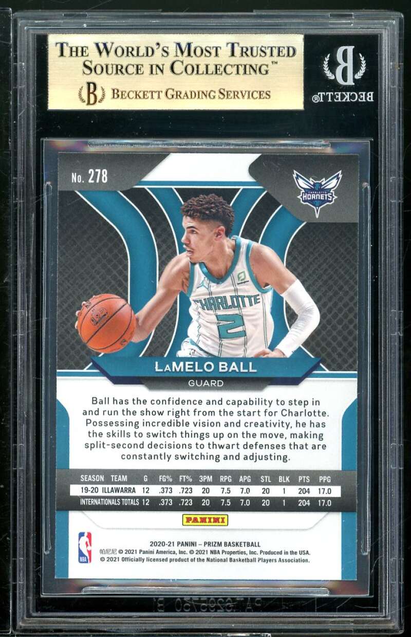 LaMelo Ball Rookie 2020-21 Panini Prizm #278 BGS 9.5 (9.5 9.5 9.5 9.5) Image 2