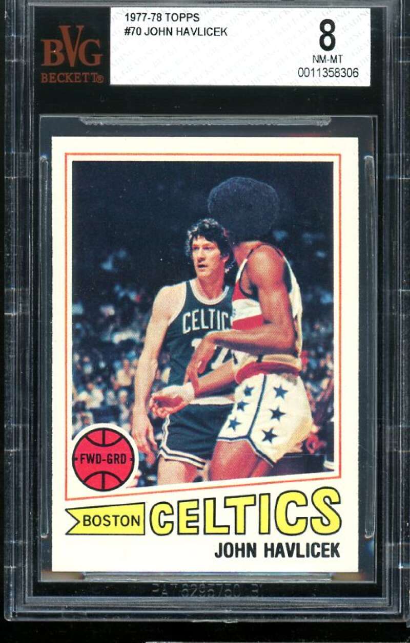 John Havlicek Card 1977-78 Topps #70 BGS BVG 8 Image 1