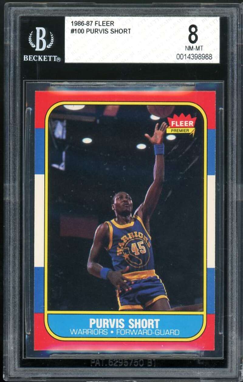 Purvis Short Card 1986-87 Fleer #100 BGS 8 Image 1