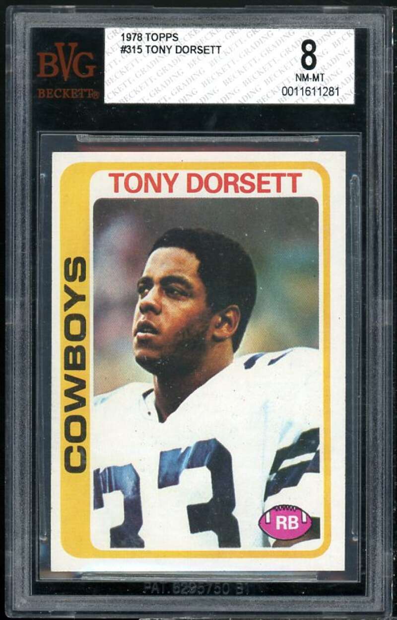 Tony Dorsett Rookie Card 1978 Topps #315 BGS BVG 8 Image 1