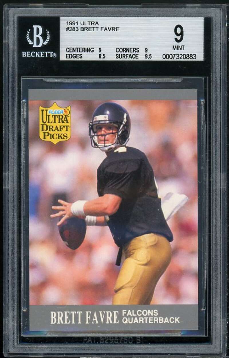 Brett Favre Rookie Card 1991 Ultra #283 BGS 9 (9 9 8.5 9.5) Image 1