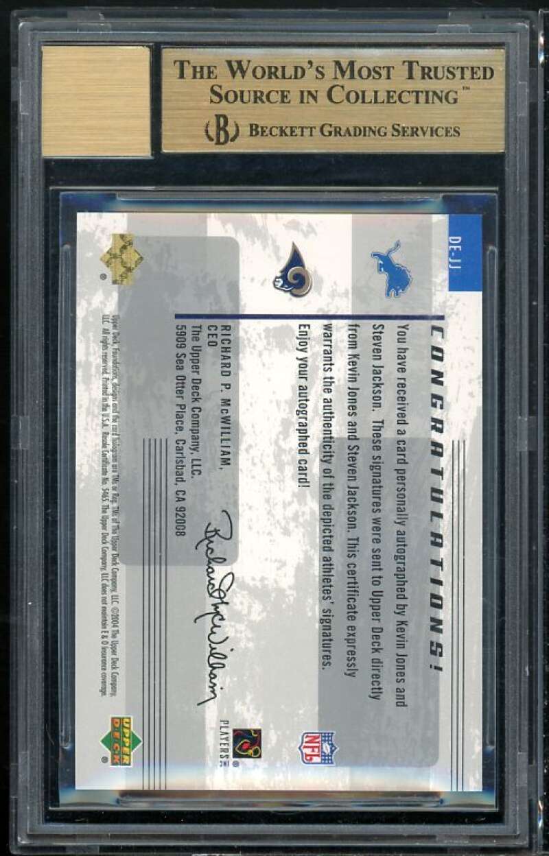 Kevin Jones/Steven Jackson Rookie 2004 UD Dual Endorsements #DE-JJ BGS 9.5 Image 2