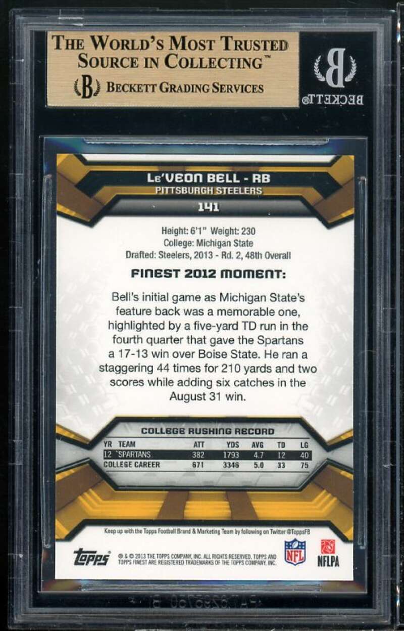 Le'Veon Bell Rookie Card 2013 Finest #141 BGS 9.5 Image 2