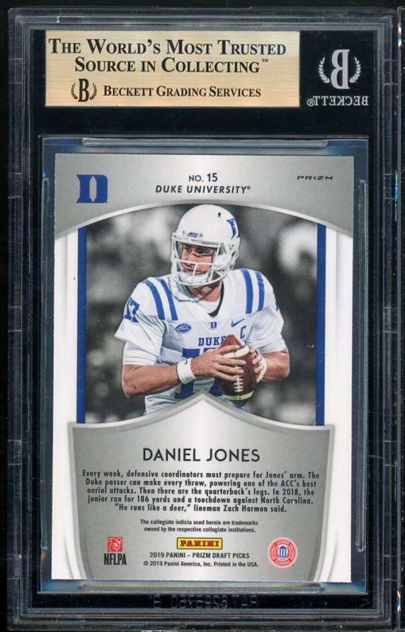 Daniel Jones Rookie 2019 Panini Prizm DP Crusade Prizms Pink Pulsar #15 BGS 9.5 Image 2