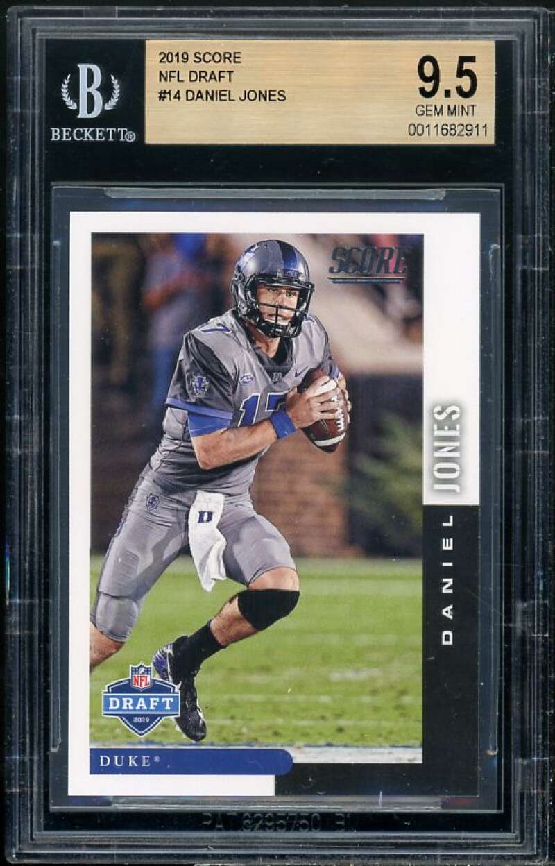 Daniel Jones Rookie Card 2019 Score NFL Draft #14 (pop 3) BGS 9.5 Image 1