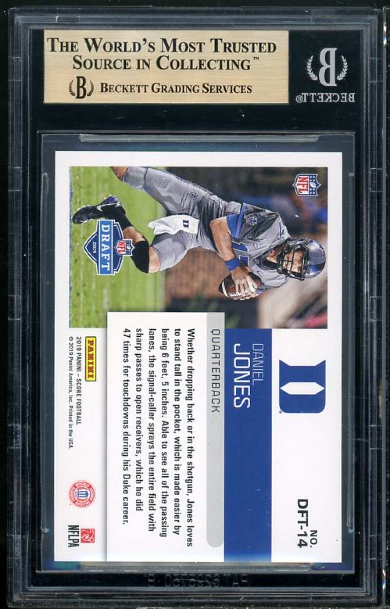 Daniel Jones Rookie Card 2019 Score NFL Draft #14 (pop 3) BGS 9.5 Image 2