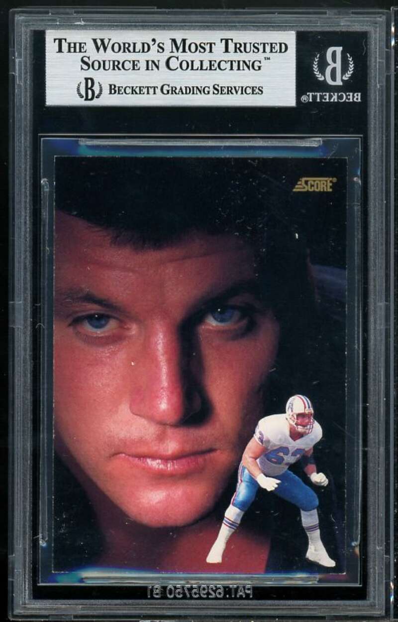 Mike Munchak Card 1991 Score Dream Team Authentic Autograph #685 BGS Image 2