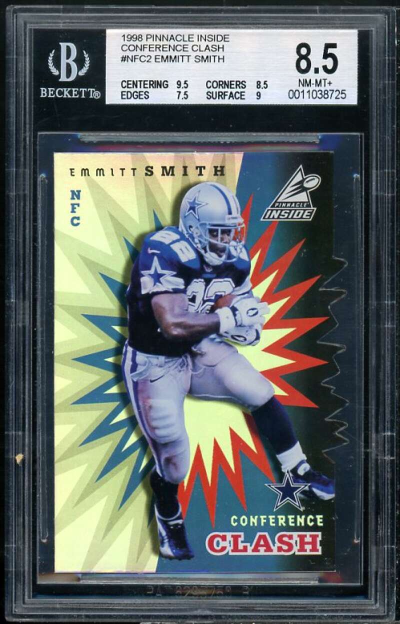 Emmitt Smith 1998 Pinnacle Inside Conference Clash Test Issue #nfc2 BGS 8.5 Image 1