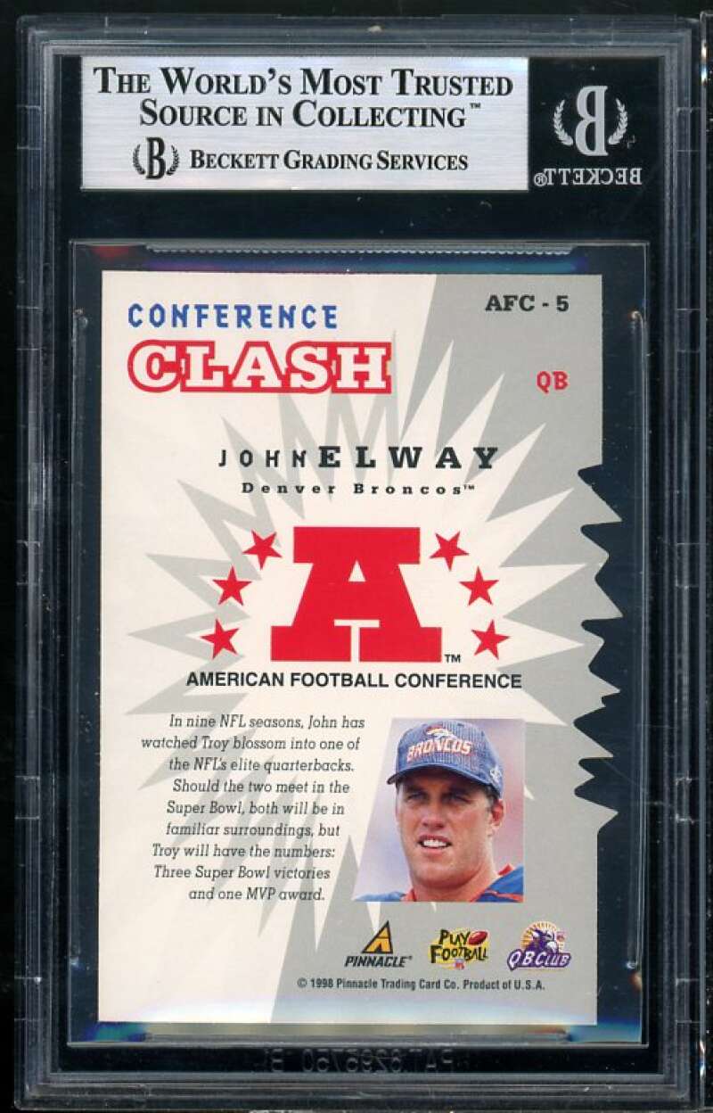 John Elway Card 1998 Pinnacle Inside Conference Clash Test Issue #nfc5 BGS 8.5 Image 2