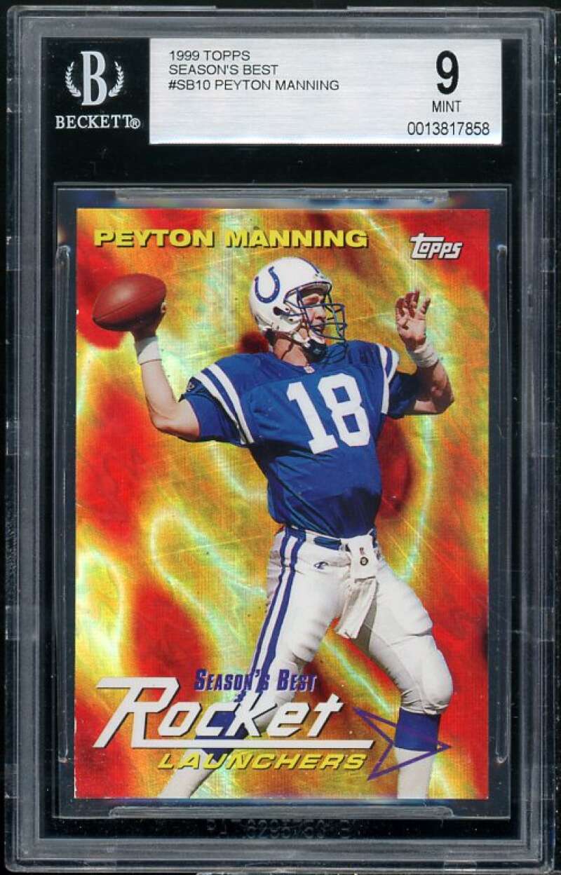 Peyton Manning Card 1999 Topps Season's Best #SB10 BGS 9 Image 1