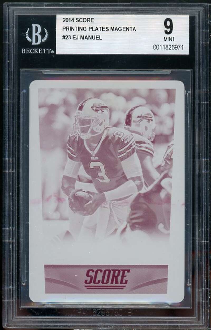 E.J. Manuel Card 2014 Score Printing Plates magneta (1/1) BGS 9 Image 1