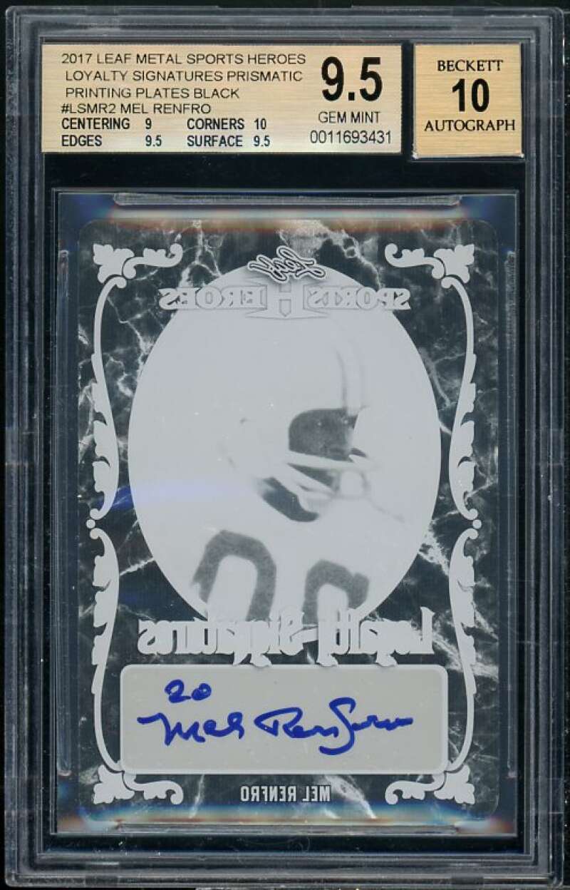 Randy White 2017 Leaf Metal Loyalty Signatures Purple (2/5) #1 BGS 9.5 Image 1