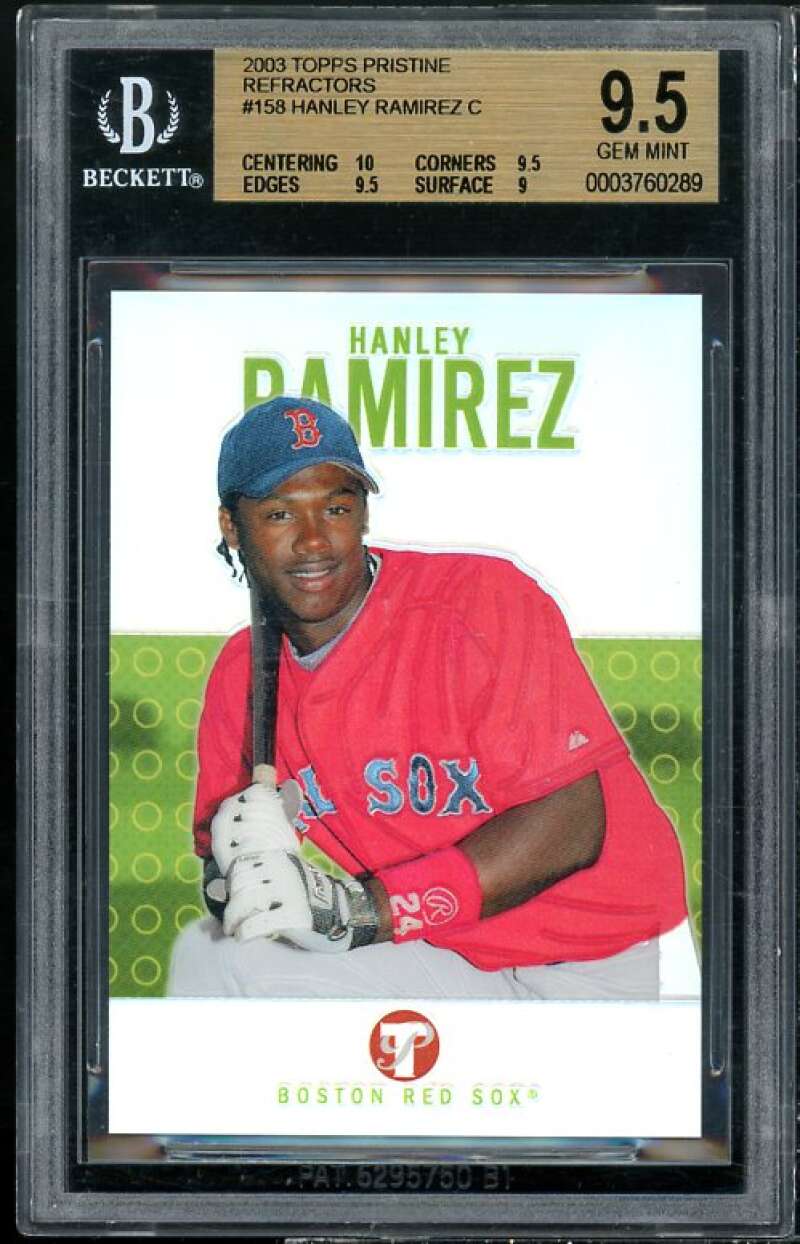 Hanley Ramirez Rookie 2003 Topps Pristine Refractors #158 BGS 9.5 (10 9.5 9.5 9) Image 1