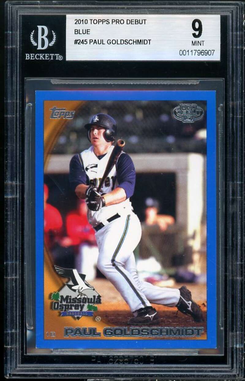 Paul Goldschmidt Rookie Card 2010 Topps Pro Debut Blue #245 BGS 9 Image 1