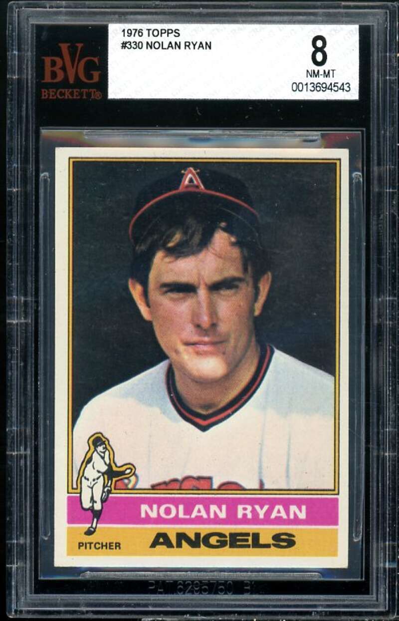 Nolan Ryan Card 1976 Topps #330 BGS BVG 8 Image 1