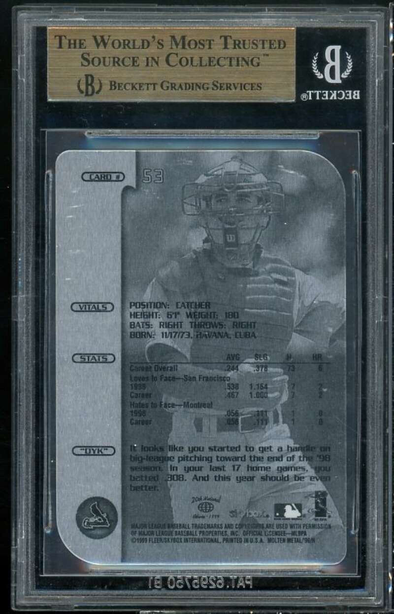 Eli Marrero Card 1999 Skybox Molten Megal Xplosion #54 (PRISTINE) BGS 10 Image 2