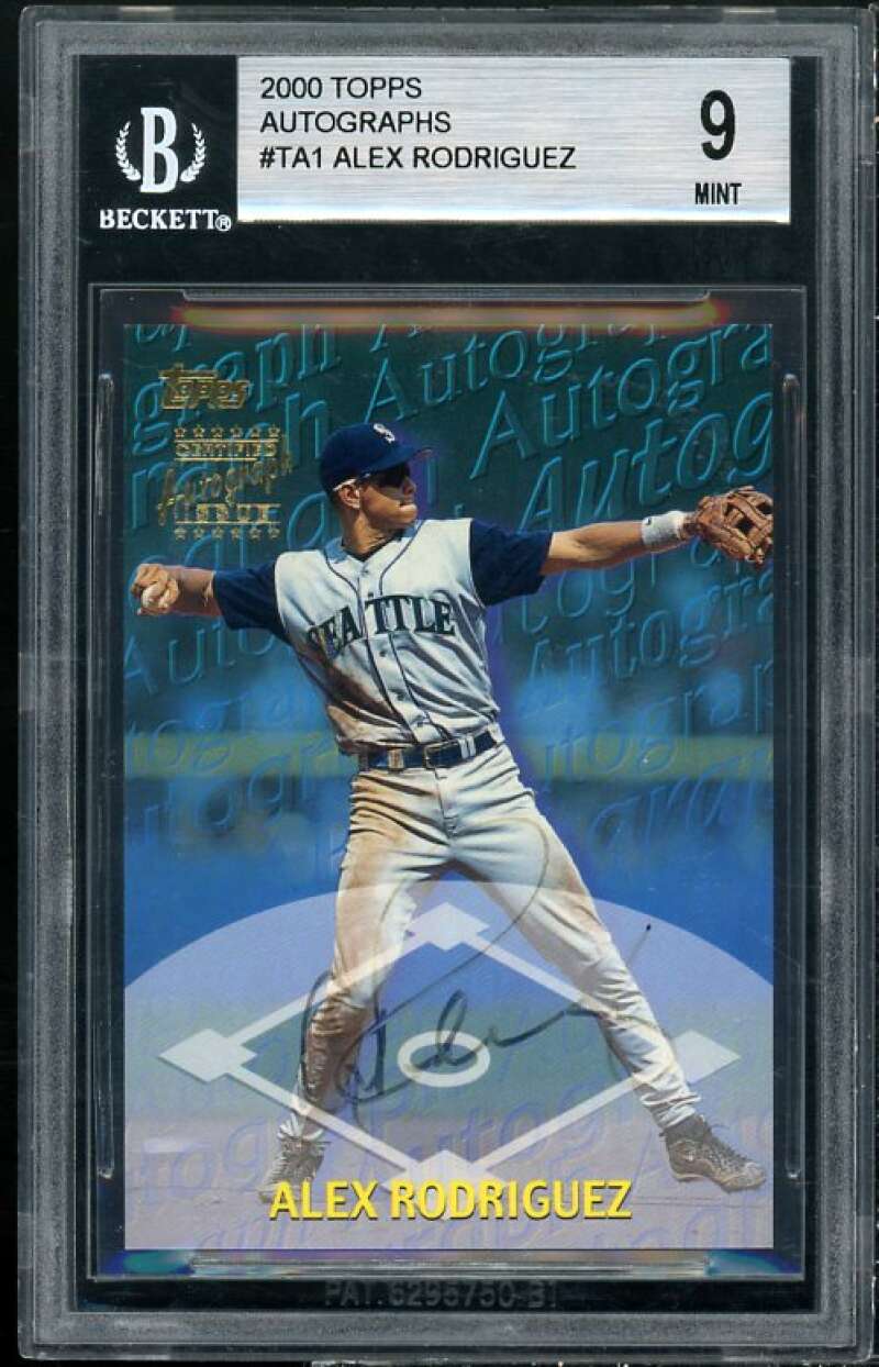 Alex Rodriguez Card 2000 Topps Autographs #ta1 (pop 4) BGS 9 (9.5 8.5 9 9.5) Image 1