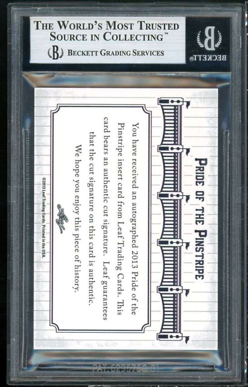 Lacy McCall 2013 Leaf Cut Signature Pride Of The Pinstripe (1 of 2) BGS Image 2