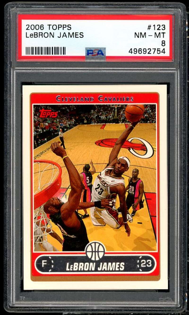 LeBron James Card 2006-07 Topps #123 PSA 8 Image 1