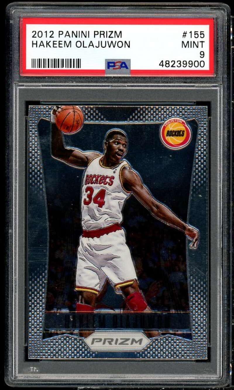 Akeem Olajuwon Card 2012-13 Panini Prizm #155 PSA 9 Image 1