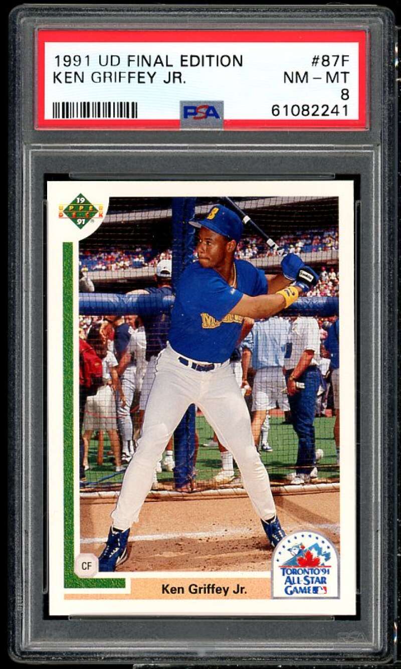 Ken Griffey Jr. Card 1991 UD Final Edition #87F PSA 8 Image 1