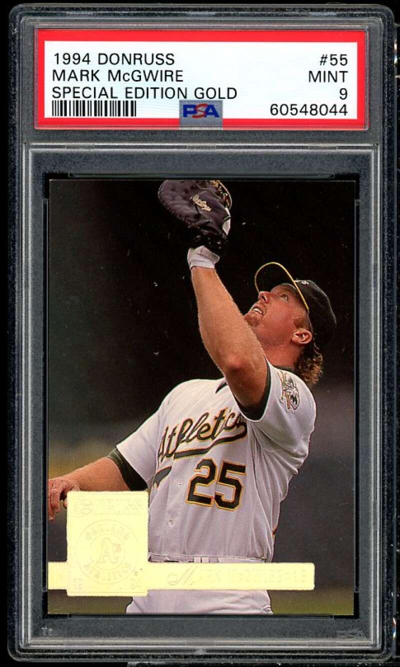 Mark Mcgwire Card 1994 Donruss Special Edition Gold #55 PSA 9