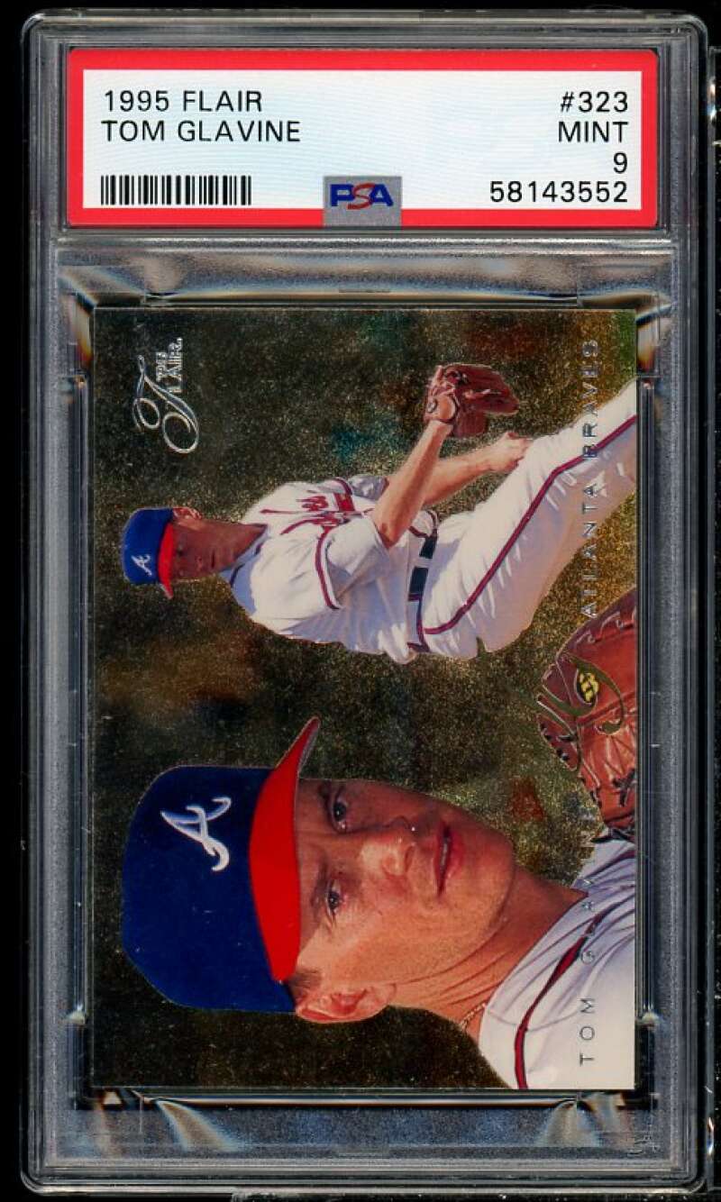 Tom Glavine Card 1995 Flair #323 PSA 9 Image 1