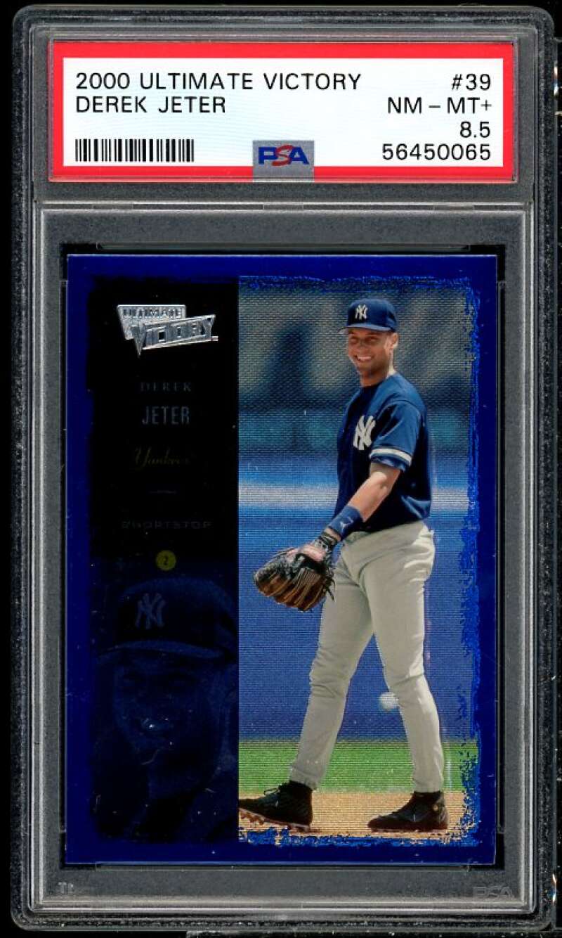 Derek Jeter Card 2000 Upper Deck Ultimate Victory #39 PSA 8.5 Image 1