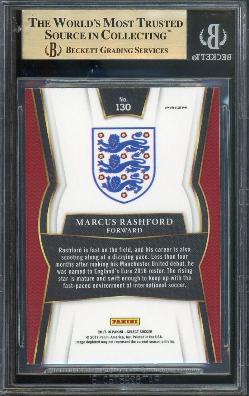  2017-18 Panini Select Silver Prizms Marcus Rashford #130  BGS 9.5 Image 2