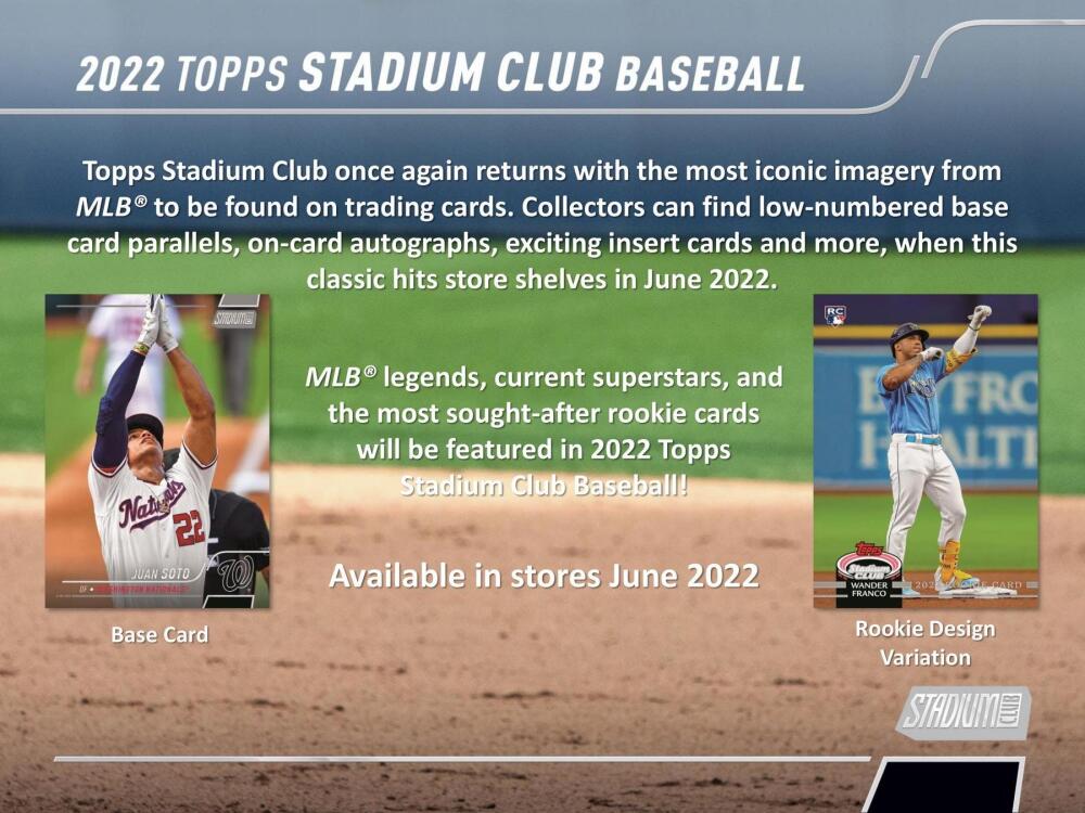 2022 Topps Stadium Club Baseball 8-Pack Blaster Box Image 3