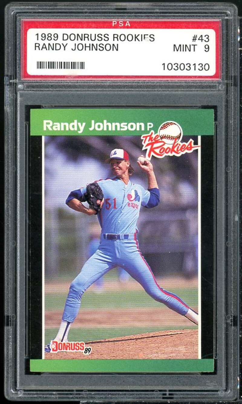 Randy Johnson Rookie Card 1989 Donruss Rookies #43 PSA 9 Image 1