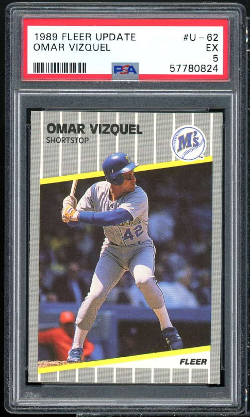 Omar Vizquel Rookie Card 1989 Fleer Update #U-62 PSA 5 Image 1