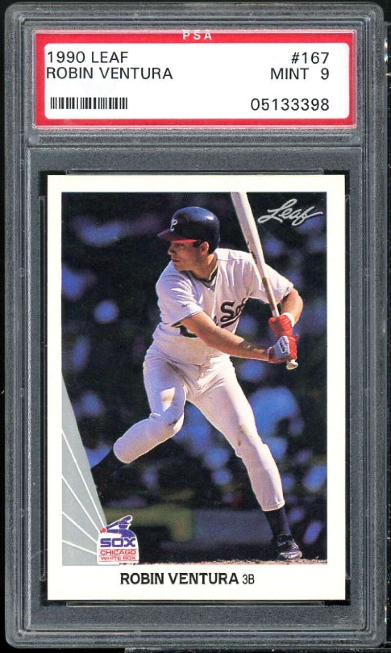 Robin Ventura Card 1990 Leaf #167 PSA 9 Image 1