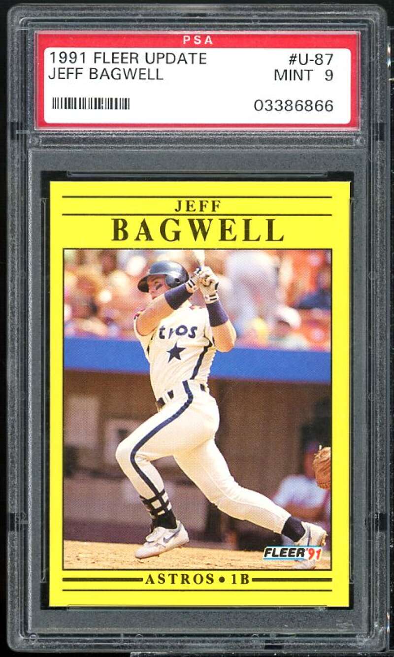 Jeff Bagwell Rookie Card 1991 Fleer Update #U-87 PSA 9 Image 1