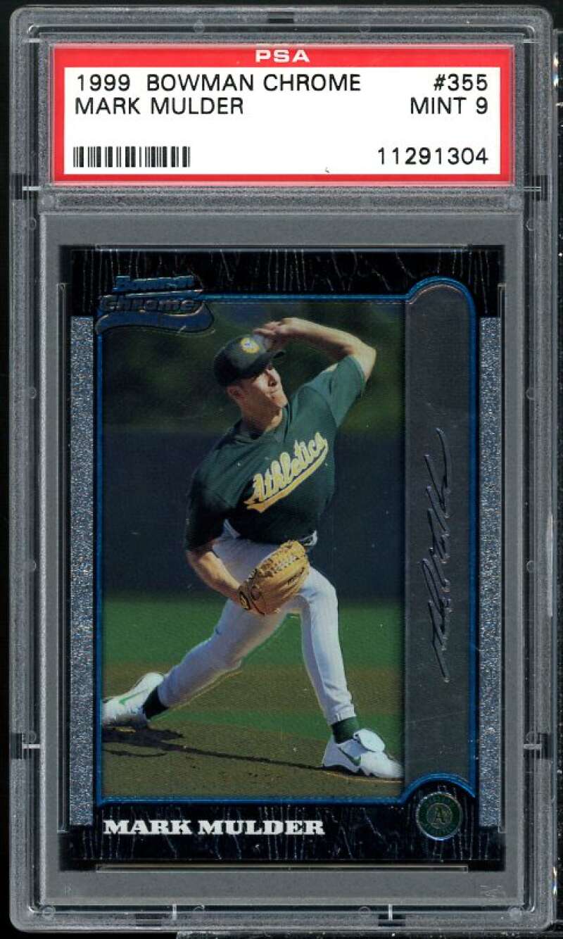 Mark Mulder Rookie Card 1999 Bowman Chrome #355 PSA 9 Image 1