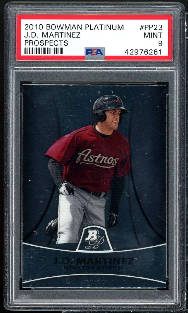 J.D. Martinez Rookie Card 2010 Bowman Platinum Prospects #PP23 PSA 9 Image 1