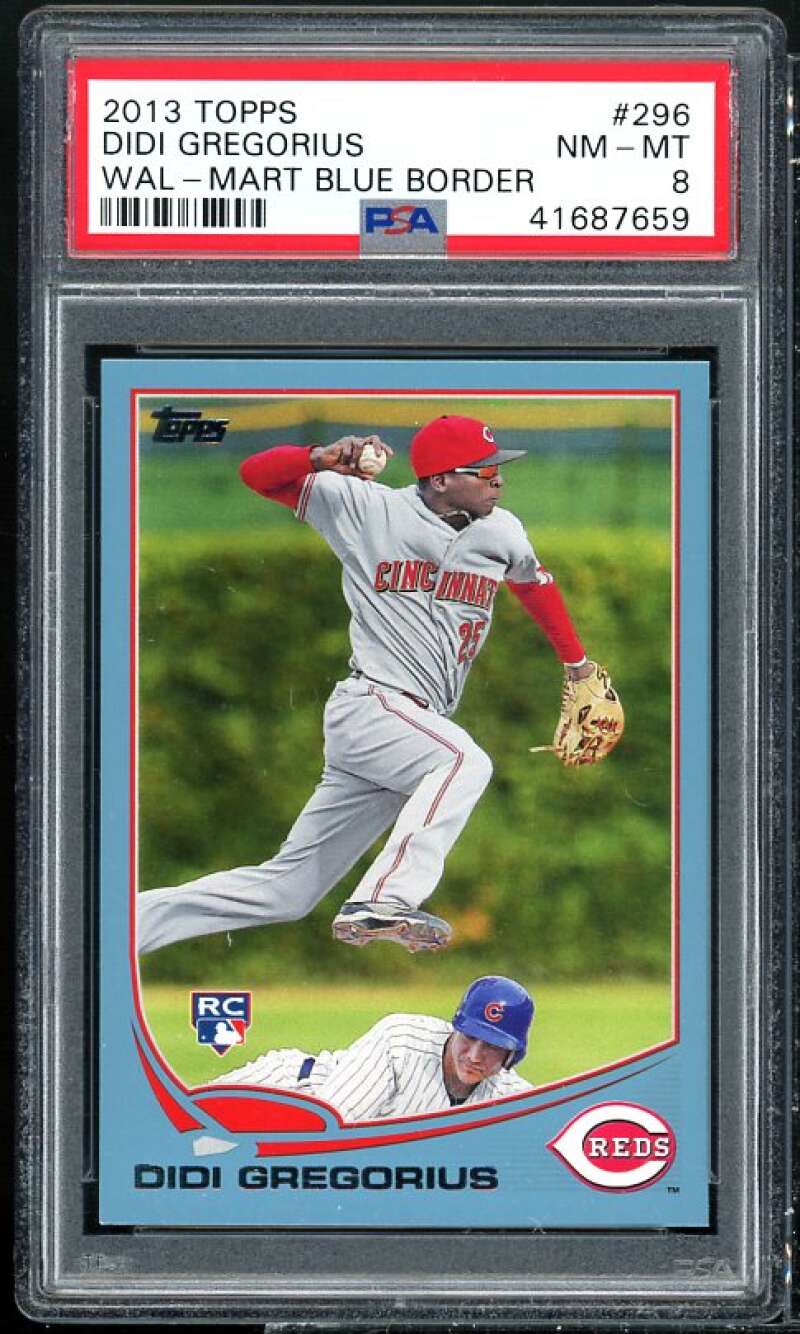 Didi Gregorius Rookie Card 2013 Topps Wal-Mart Blue Border #296 PSA 8 Image 1