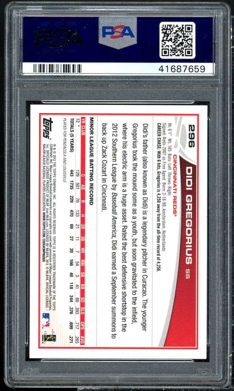 Didi Gregorius Rookie Card 2013 Topps Wal-Mart Blue Border #296 PSA 8 Image 2