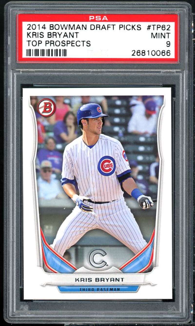 Kris Bryant Rookie Card 2014 Bowman Draft Picks Top Prospects #TP-62 PSA 9 Image 1