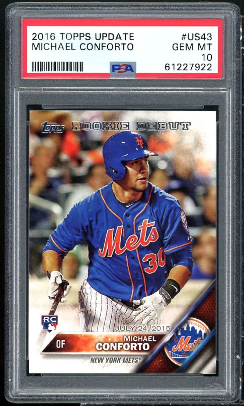 Michael Conforto Rookie Card 2016 Topps Update #US43 PSA 10 Image 1