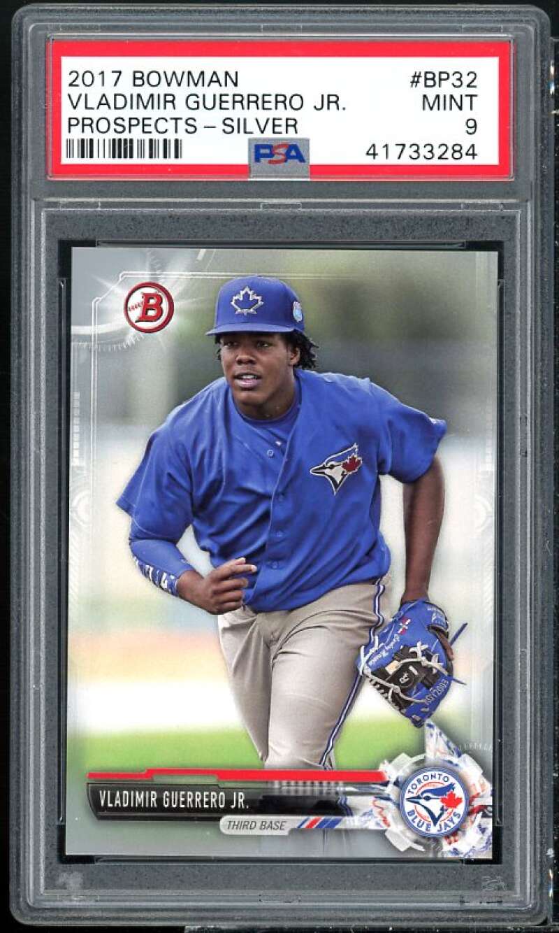 Vladimir Guerrero Card 2017 Bowman Prospects Silver #BP32 PSA 9 Image 1