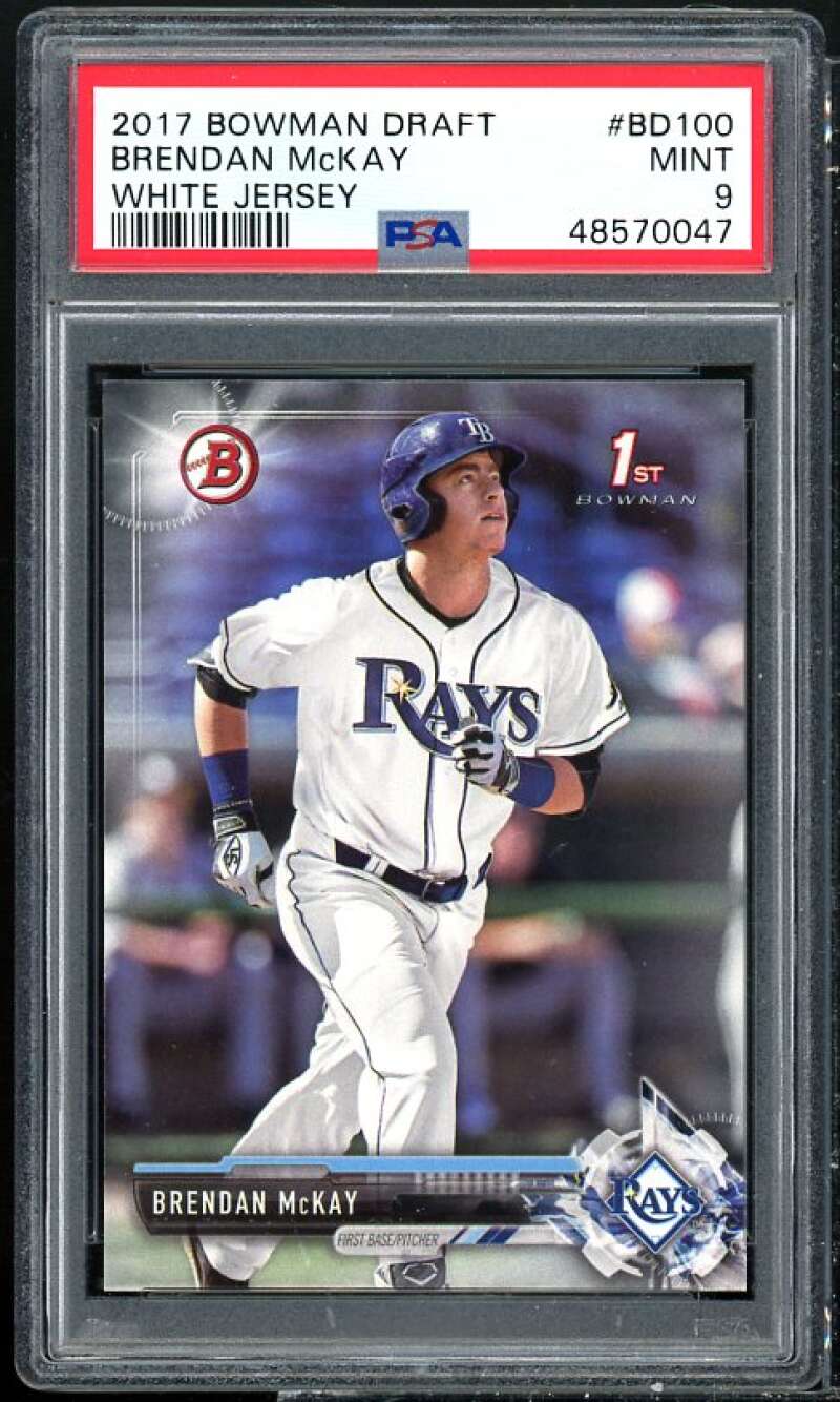 Brendan McKay Rookie Card 2017 Bowman Draft #BD-100 PSA 9 Image 1