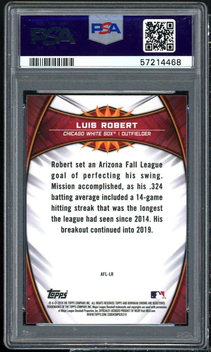 Luis Robert Card of 2019 Bowman Chrome 2018 AFL Fall Stars #LR PSA 9 Image 2